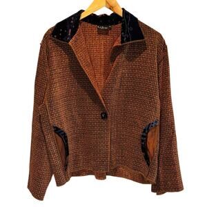 Vintage K.D. Spring Textured One Button Blazer Jacket - size Small